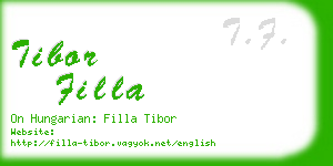 tibor filla business card